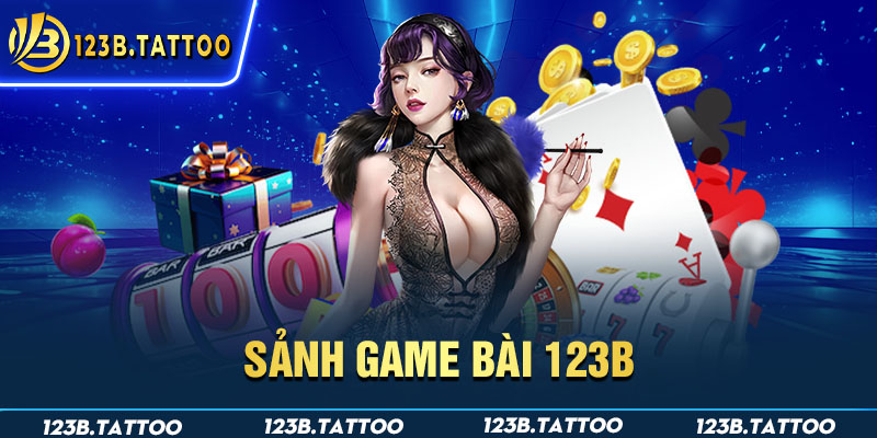 Sảnh game bài 123B được xây dựng với các thiết kế cực nổi trội