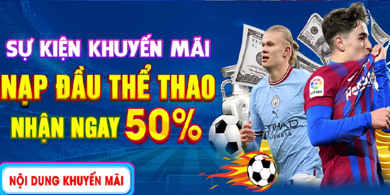 Khuyến mãi 123B thưởng 50% khi nạp đầu